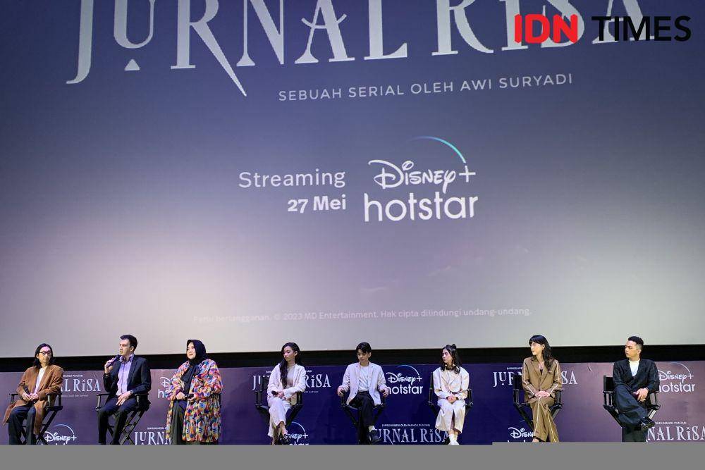 konferensi pers Jurnal Risa pada Jumat (12/5/2023) (IDN Times/Rafifa Shabira)