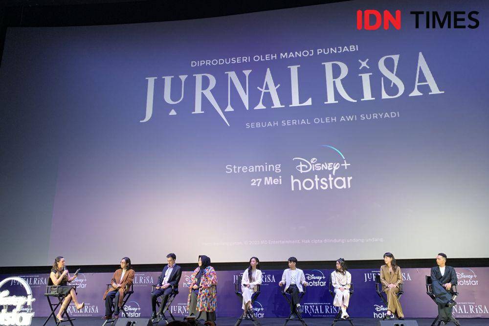 konferensi pers Jurnal Risa pada Jumat (12/5/2023) (IDN Times/Rafifa Shabira)