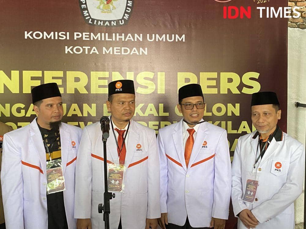 Partai PKS Medan mendaftar ke KPU Medan (IDN Times/Indah Permata Sari)