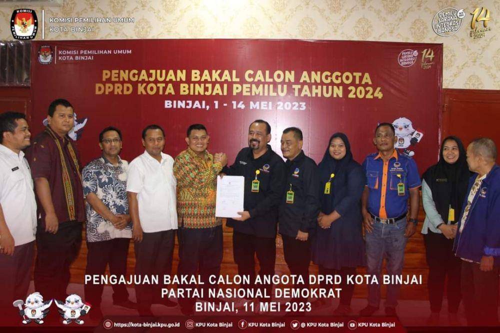 Penerimaan pendaftaran bacaleg parpol ke KPU Binjai (IDN Times/ istimewa)