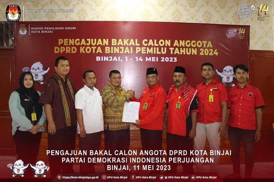 Penerimaan pendaftaran bacaleg parpol ke KPU Binjai (IDN Times/ istimewa)
