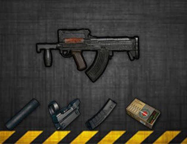 Groza dan perlengkapannya (dok. Tencent Games/PUBG Mobile)