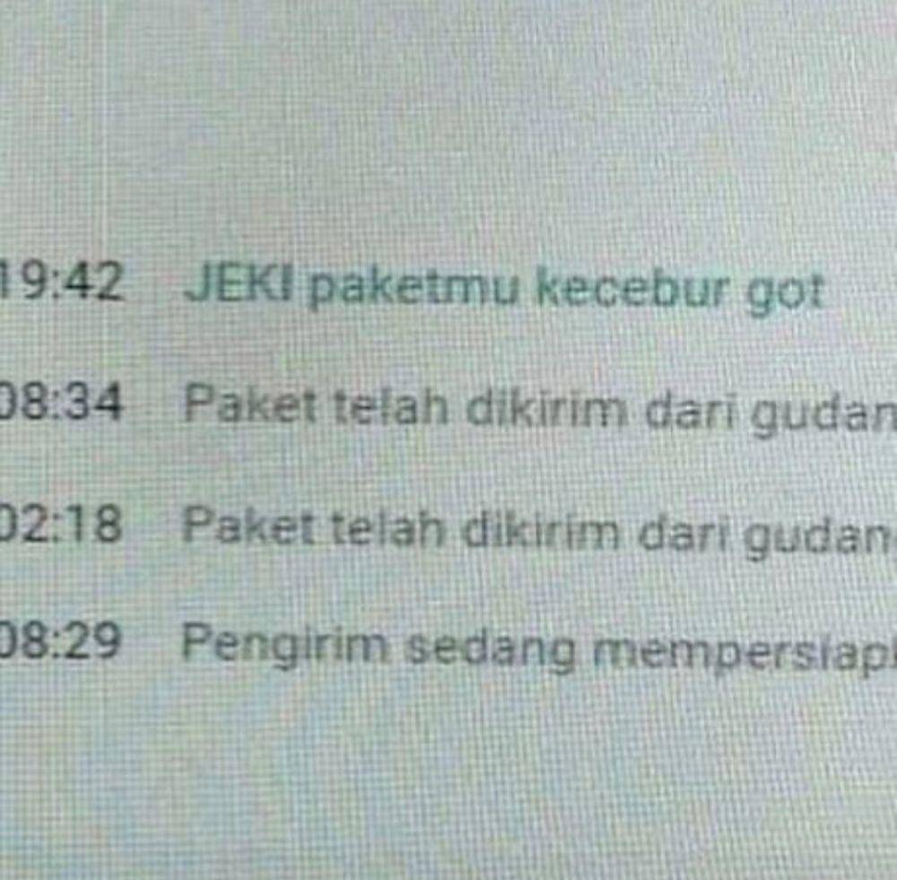 unggahan riwayat pesanan belanja online (instagram.com/verell._)