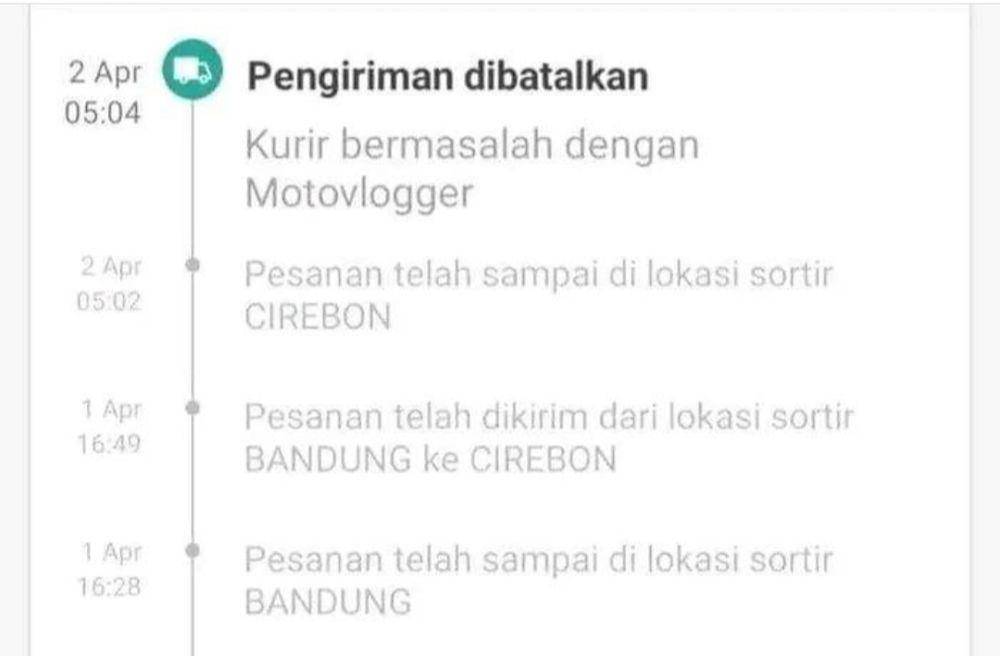 unggahan riwayat pesanan belanja online (memecomic.id)