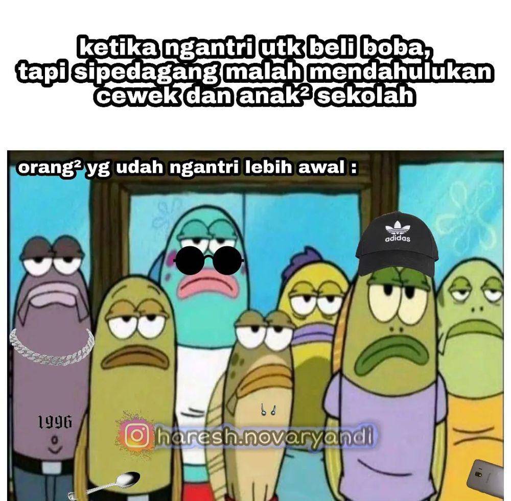 meme wajah bete (instagram.com/haresh.novaryandi)