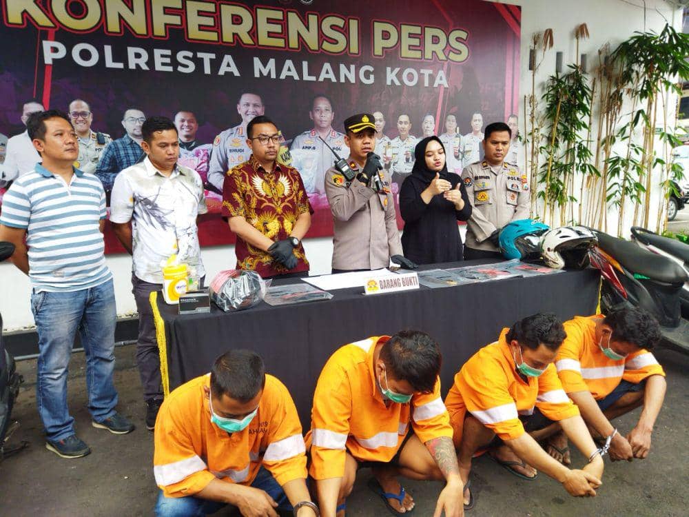Konferensi Pers kasus curat 16 TKP di Mapolresta Malang Kota. (IDN Times/Rizal Adhi Pratama)