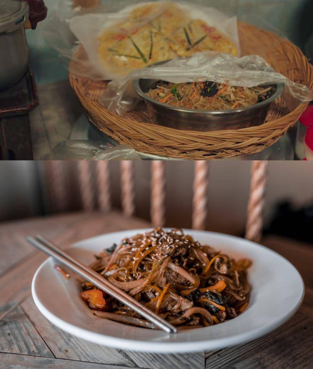japchae di drama The Good Bad Mother (dok. JTBC/The Good Bad Mother) | ilustrasi japchae (unsplash.com/GoodEats YQR)