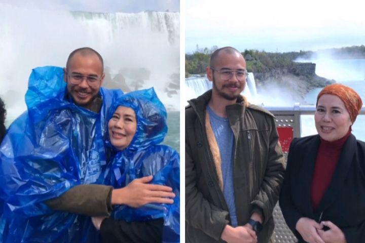 7 Momen Dewi Yull Traveling ke Niagara Falls, Kado Ultah dari Putranya
