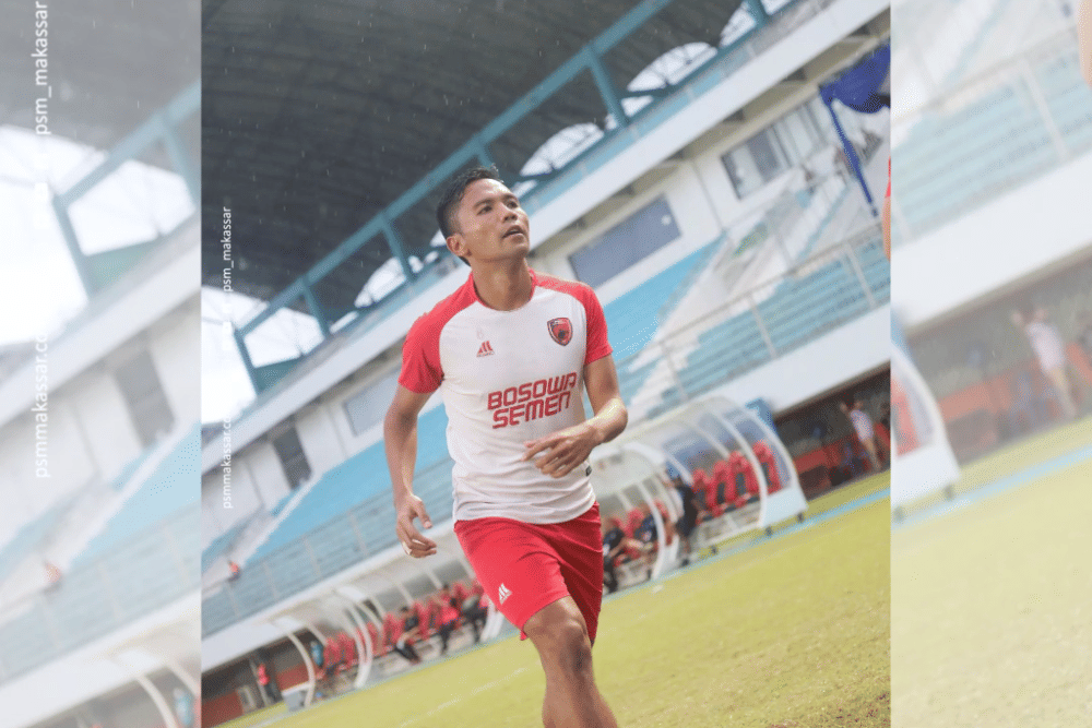 Bryan Cesar dalam sesi latihan PSM Makassar di Stadion Maguwoharjo Sleman, Desember 2022. (Instagram.com/psm_makassar)