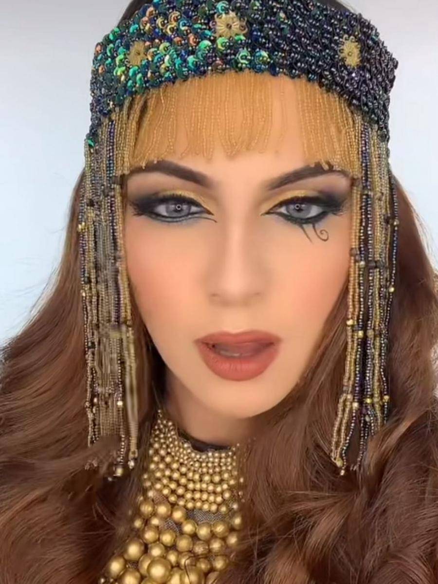Potret Arabian Make Up Look ala Farra Jaidi (tiktok.com/@farrajaidi)
