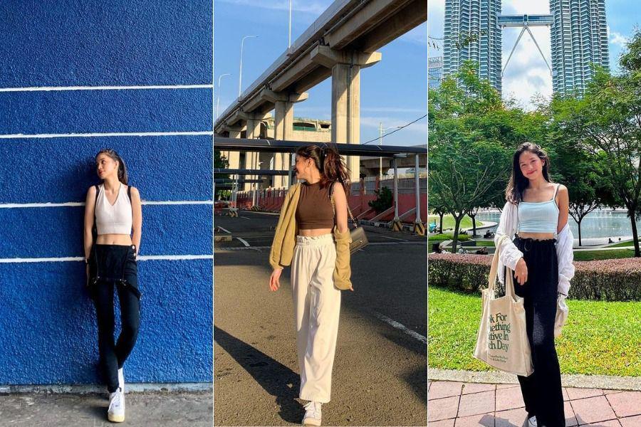 9 Inspirasi Mix and Match Crop Top ala TikToker Bella Graceva, Kece!