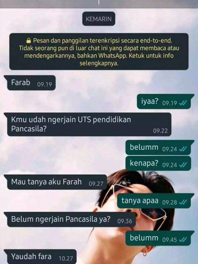 chat dengan teman lemot (twitter.com/txtdarigajelas)