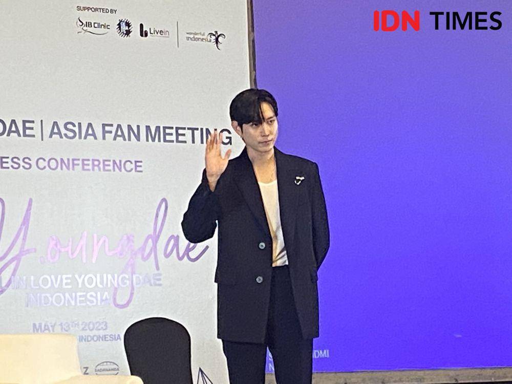 Kim Young Dae di konferensi pers fly.oung Dae (dok.IDN Times/Stephanie Risyana)