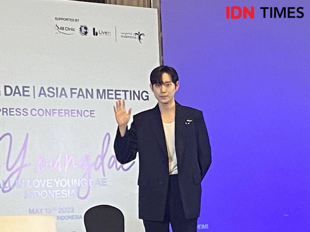 potret Kim Young Dae di konferensi pers Fly.oung Dae (dok.IDN Times/Stephanie Risyana)