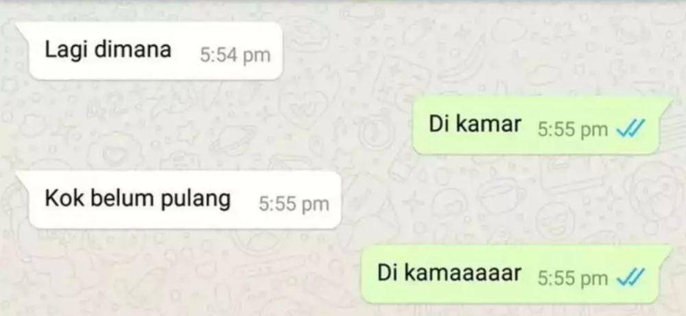 chat dengan teman lemot (twitter.com/txtdarigajelas)