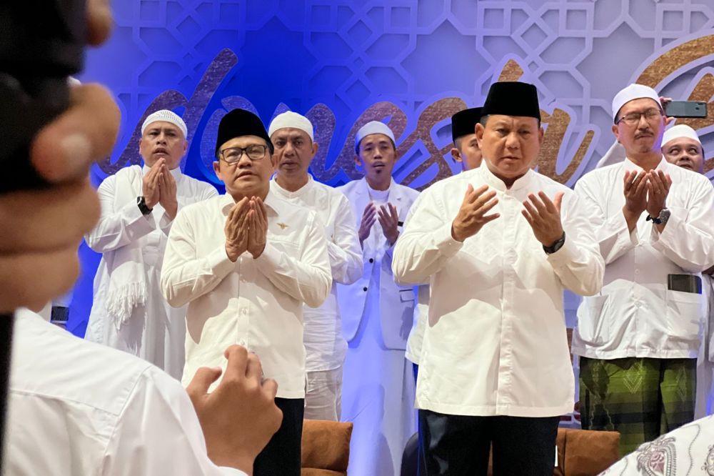 Ketua Umum PKB, Muhaimin Iskandar bersama Ketua Umum Partai Gerindra, Prabowo Subianto hadir di acara salawatan(dok. PKB)