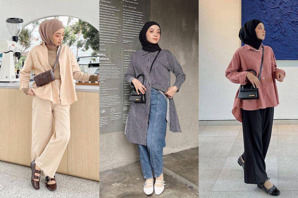 ide outfit kemeja ala Meirani Amalia Putri (instagram.com/meiraniap)