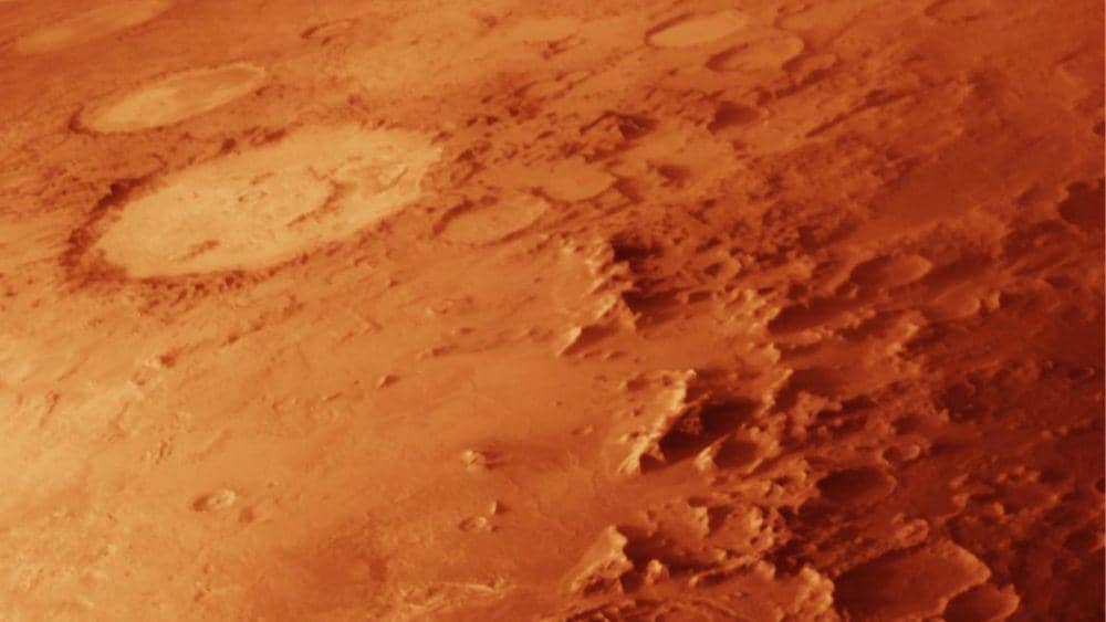 Ilustrasi Daerah Tharsis di Mars (pixabay.com/WikiImages)