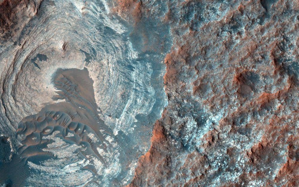 ilustrasi wilayah kutub di Mars (unsplash.com/NASA)