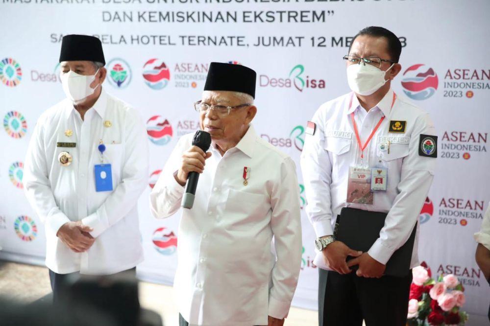 Wapres Maruf Amin dalam rakor Kemendes PDTT. (Dok. Kemendes PDTT)
