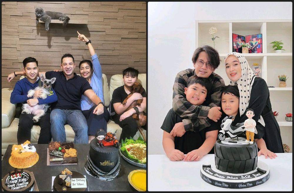 potret keluarga Ari Wibowo (instagram.com/ariwibowo_official) | potret keluarga Ayus Sabyan (instagram.com/ririe_fairus)