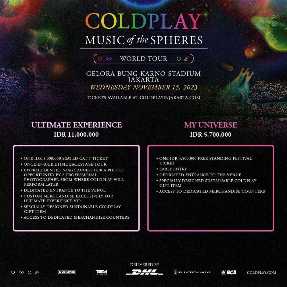Tiket Konser Coldplay Tidak Kena PPN, Ini Penjelasan DJP