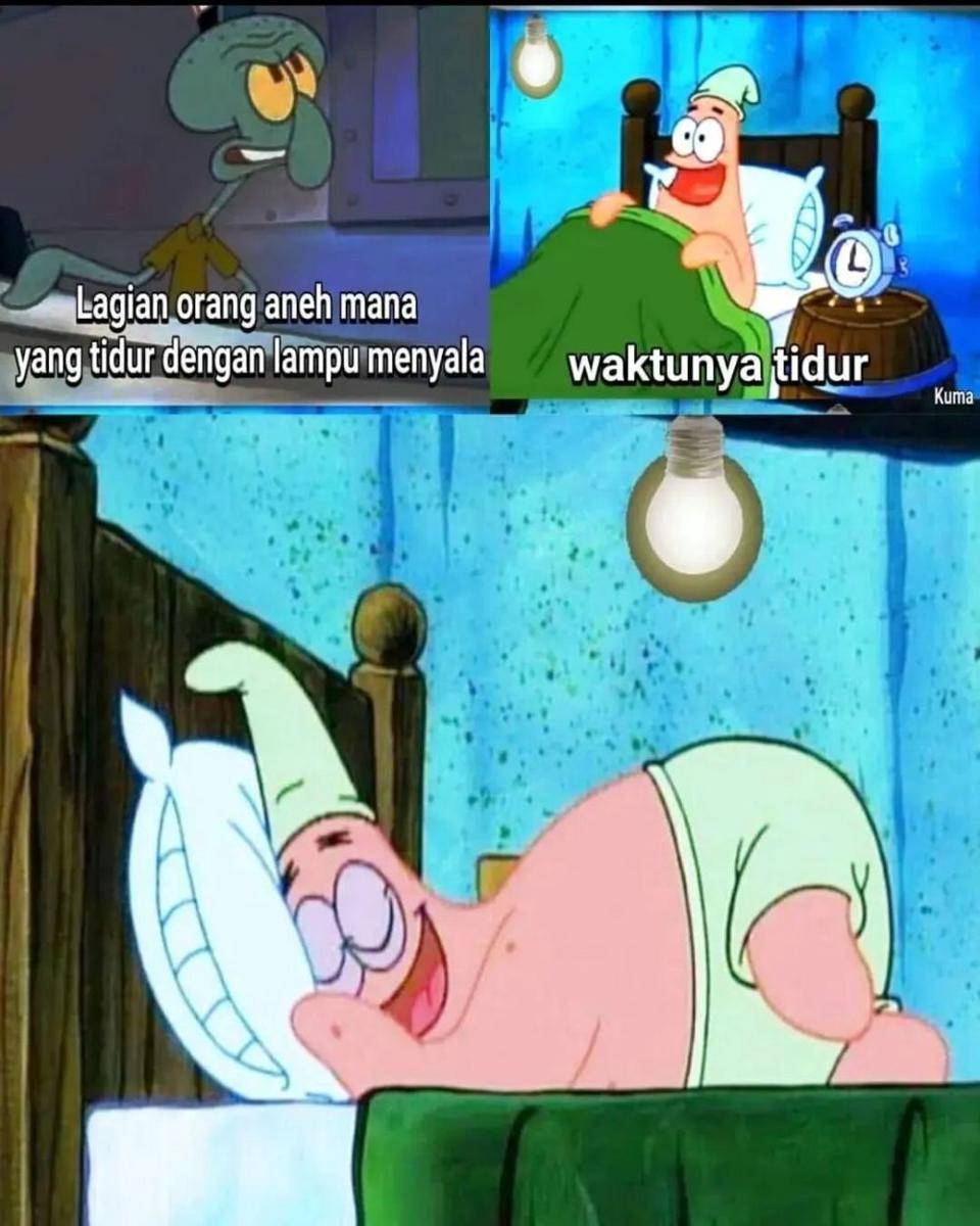 ilustrasi meme spongebob kehidupan sehari-hari (instagram.com/memespongebobindonesia)