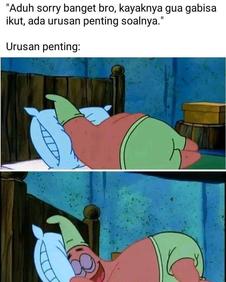 ilustrasi meme spongebob kehidupan sehari-hari (instagram.com/memespongebobindonesia)