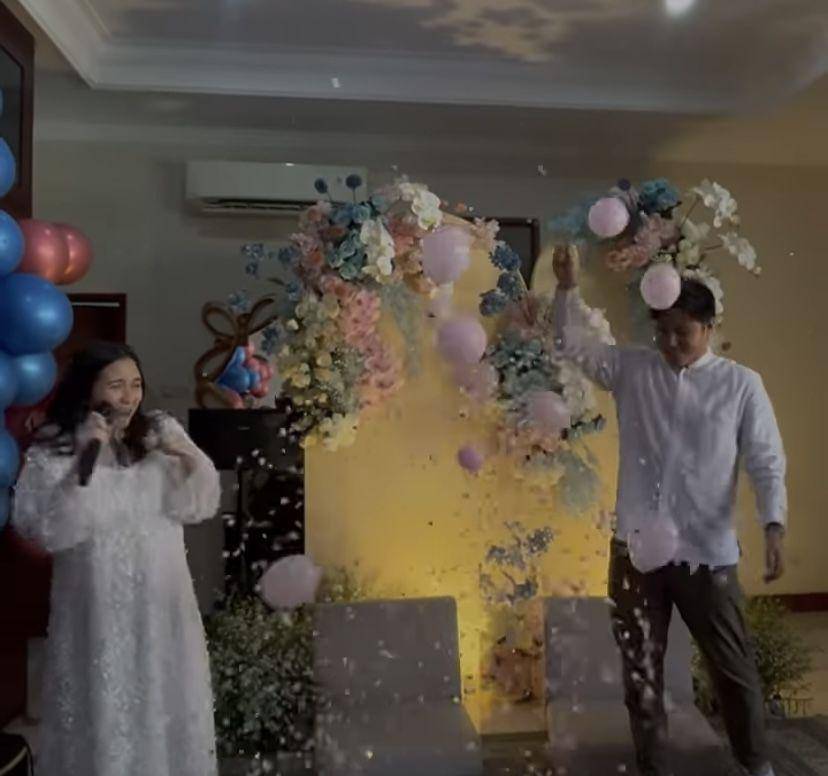 potret gender reveal Ashilla Zee dan Ridwan (instagram.com/shanindyan)