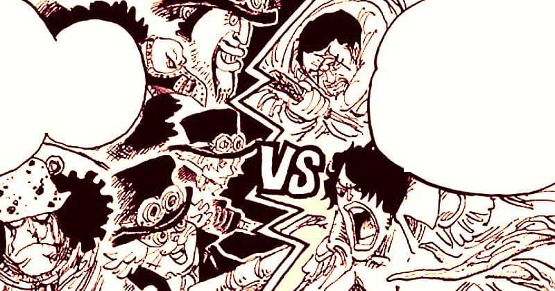 Ilustrasi Admiral VS Pasukan Revolusi di One Piece 1054. (mangaplus.shueisha.co.jp/One Piece)