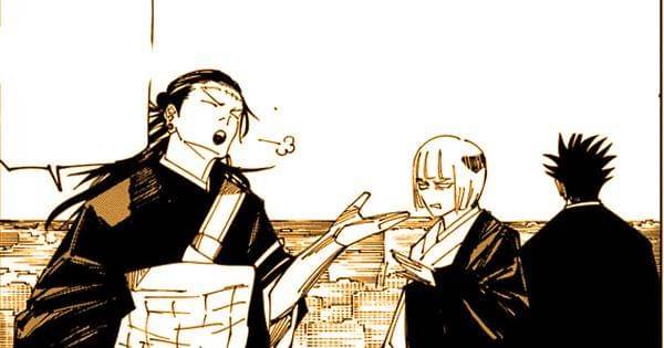 Kenjaku dan Sukuna berbagi tugas sebelum berangkat ( Dok. Shueisha / Jujutsu Kaisen )