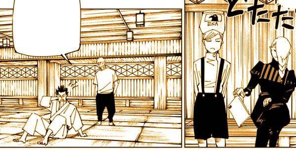 Mei Mei dan adiknya menyaksikan pelatihan Yuji ( Dok. Shueisha / Jujutsu Kaisen )