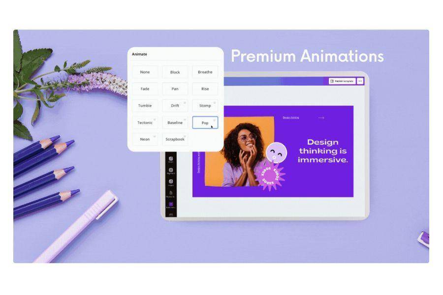 ilustrasi fitur Instant Animation Canva Pro (dok.canva.com)