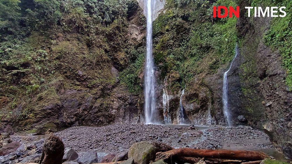 Foto terkini Air Terjun Dua Warna Sibolangit, 14 Mei 2023 (Dok. IDN Times)