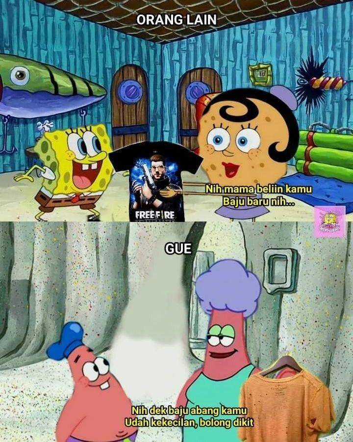 ilustrasi meme spongebob kehidupan sehari-hari (instagram.com/memespongebobindonesia)