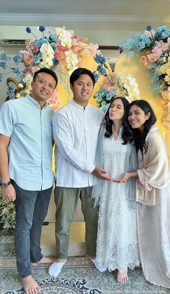 potret gender reveal Ashilla Zee dan Ridwan (instagram.com/cathisabel)
