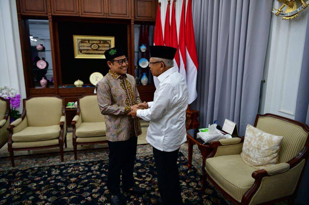 Ketua Umum PKB, Muhaimin Iskandar atau Cak Imin menyambangi Wakil Presiden (Wapres) RI, KH Ma'ruf Amin (dok. Sekretariat Wapres)
