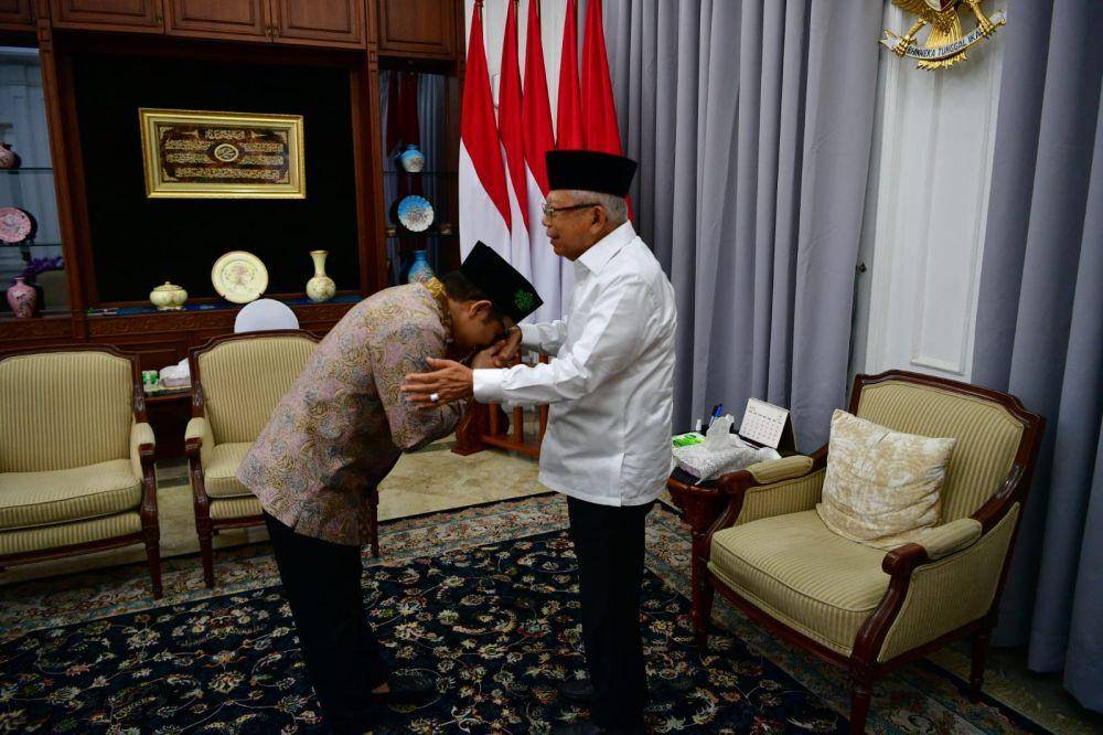 Ketua Umum PKB, Muhaimin Iskandar atau Cak Imin menyambangi Wakil Presiden (Wapres) RI, KH Ma'ruf Amin (dok. Sekretariat Wapres)