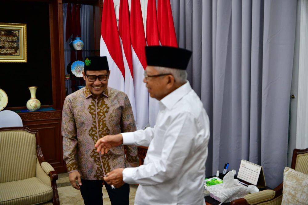 Ketua Umum PKB, Muhaimin Iskandar atau Cak Imin menyambangi Wakil Presiden (Wapres) RI, KH Ma'ruf Amin (dok. Sekretariat Wapres)