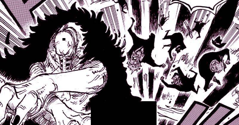 Adegan Karasu menggunakan jurusnya. (mangaplus.shueisha.co.jp/One Piece)