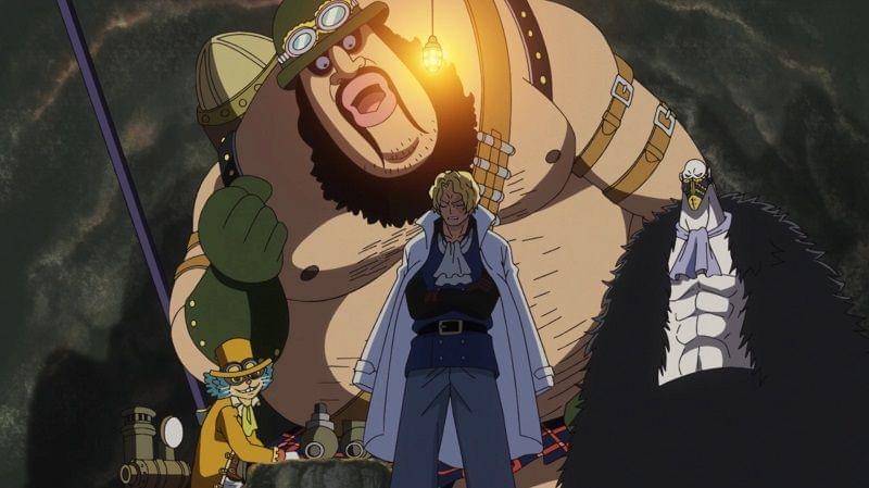 Morley dan beberapa perwira Pasukan Revolusioner. (Dok. Toei Animation/One Piece)