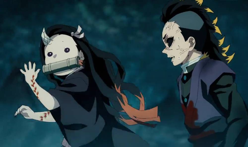 Nezuko dan Genya (dok. Ufotable/ Kimetsu no Yaiba Swordsmith Village Arc)