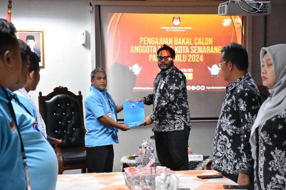 KPU Kota Semarang menerima pendaftaran bakal calon legislatif (bacaleg) dari partai politik. (dok. KPU)