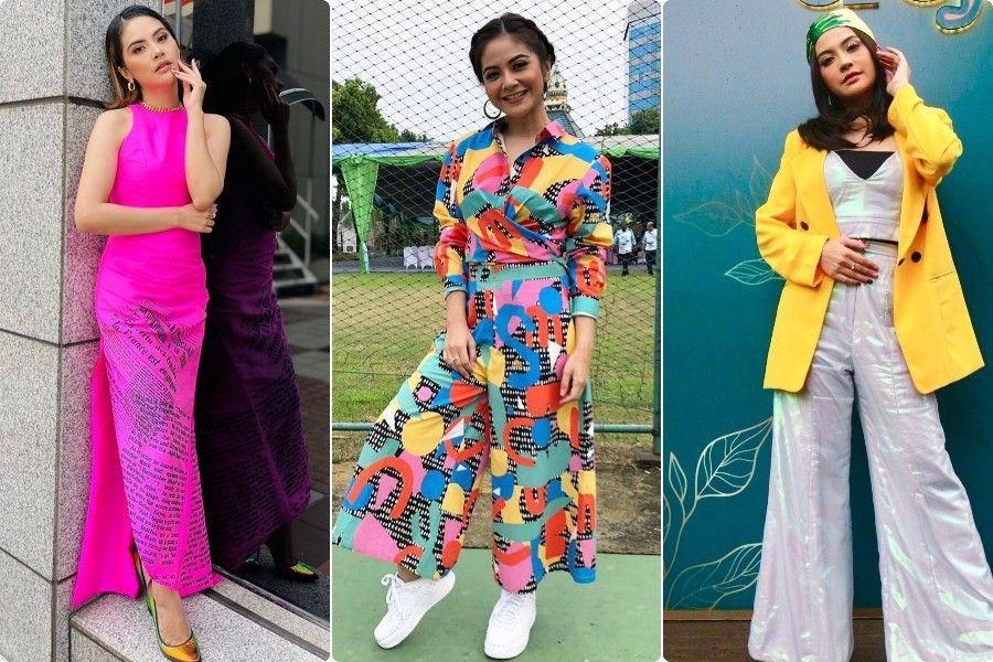 9 Koleksi Baju Berwarna Cerah ala Tiwi T2, Berani Tampil Nyentrik