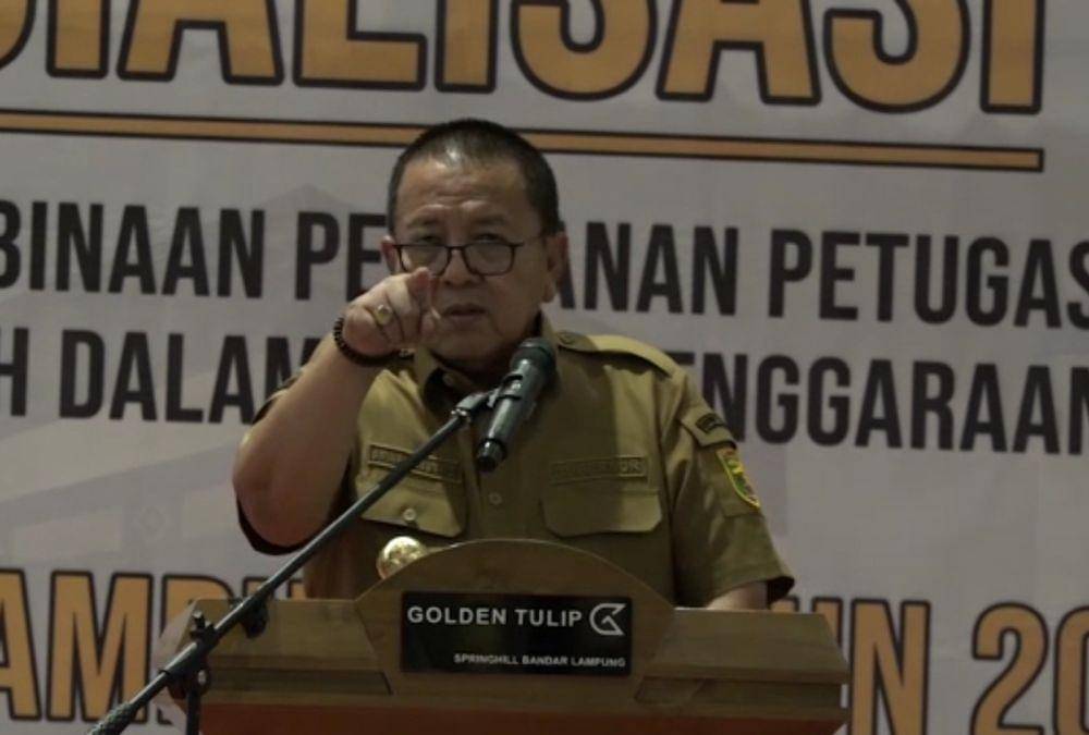 Momen Gubernur Lampung Arinal Djunaidi tegur wartawan minta hapus video liputan. (IDN Times/Istimewa).