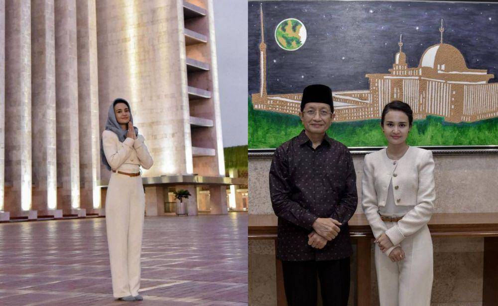 potret Michelle Ziudith di Masjid Istiqlal (instagram.com/michelleziu)