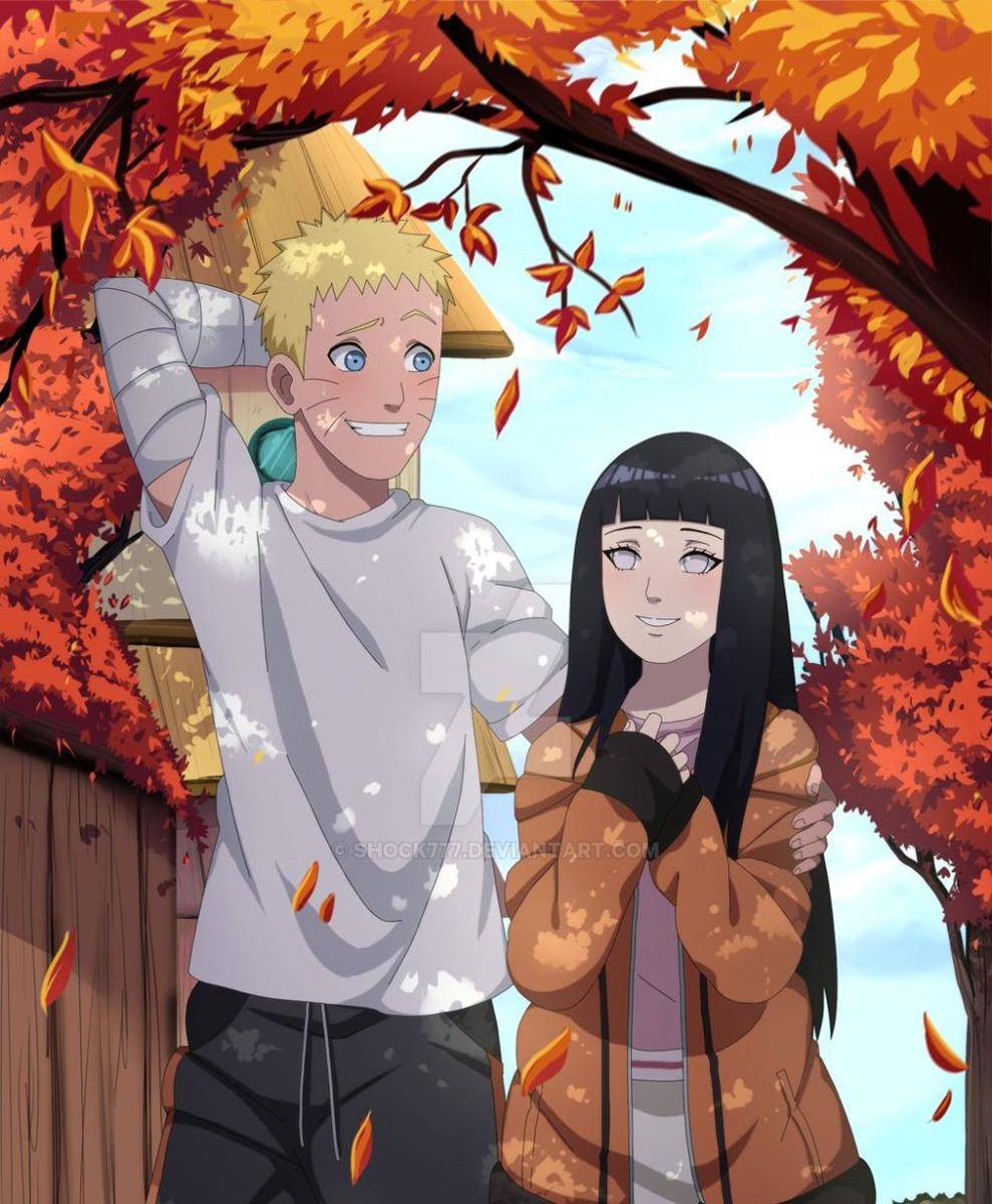 Ilustrasi foto profil WA couple kartun Naruto (pinterest.com)