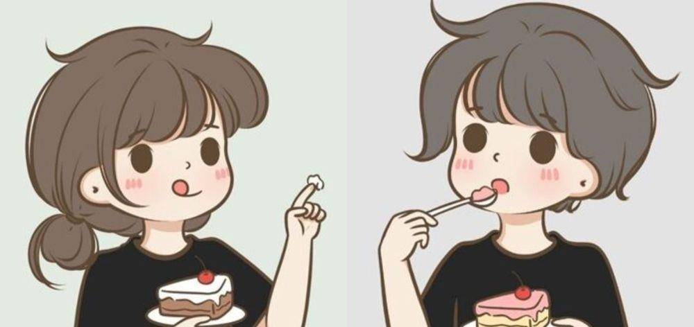 Ilustrasi foto profil WA couple kartun (pinterest.com)