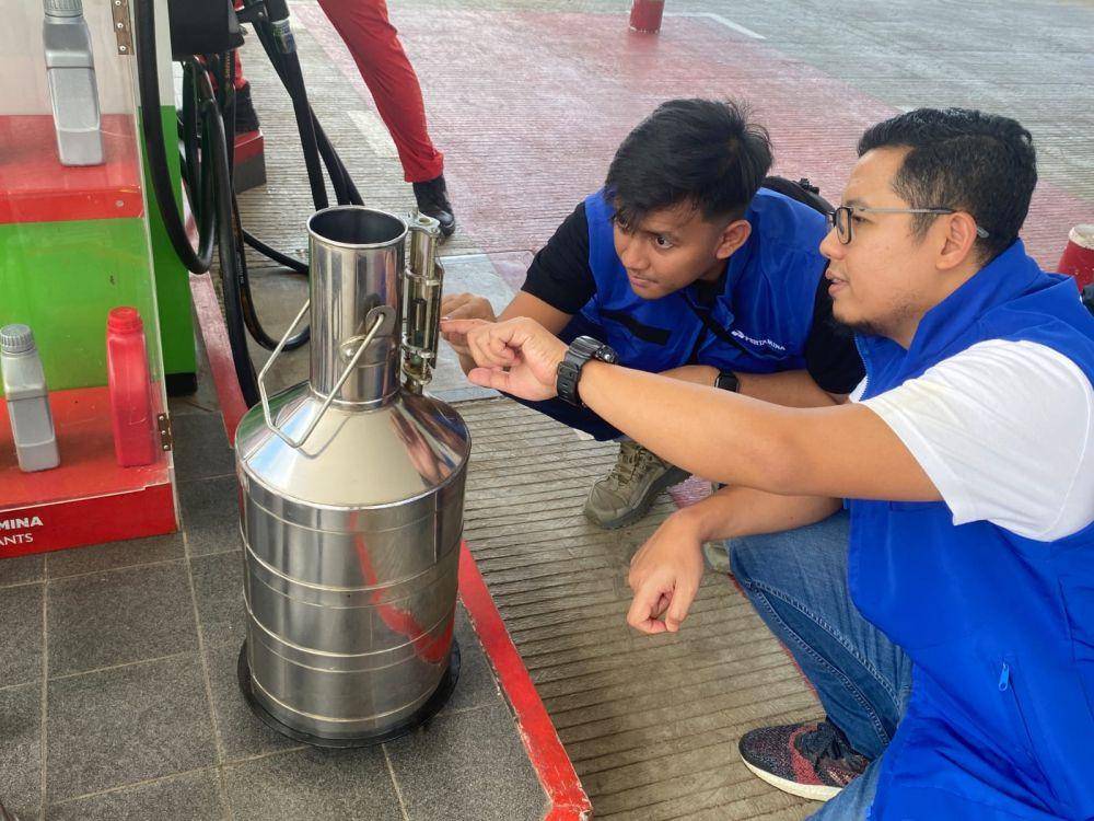 Pertamina Patra Niaga Regional Sumbagsel melakukan Uji Tera BBM di seluruh SPBU Provinsi Lampung. (Dok PPN Sumbagsel).