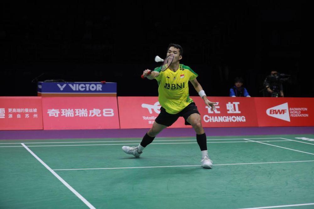 Jonatan Christie di Piala Sudirman 2023 (dok. PP PBSI)